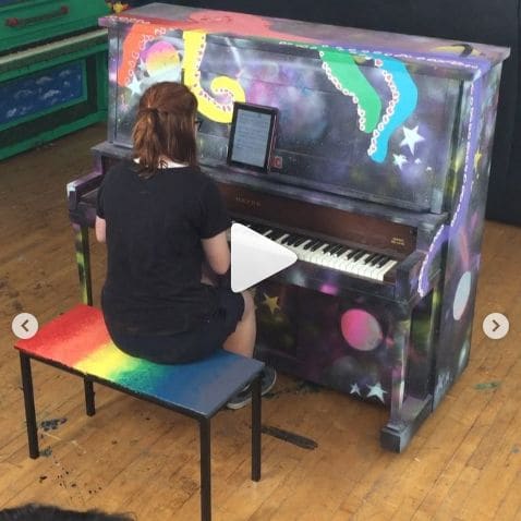 Public piano in Melbourne, Victoria, Australia