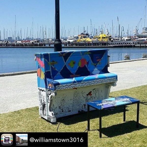 Public piano in Melbourne, Victoria, Australia