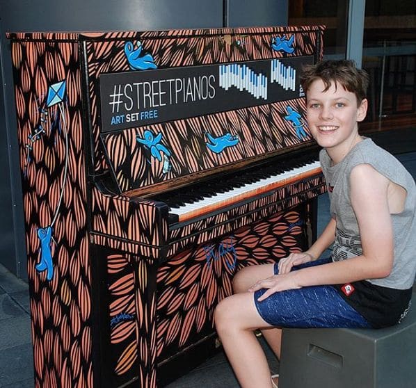Public piano in Joondalup, Western Australia, Australia
