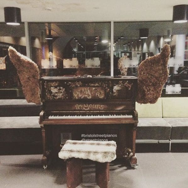 Public piano in Bristol, England, United Kingdom
