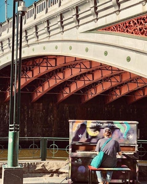 Photo of Arts Centre Melbourne at The Arts Centre Theatres, Sturt Street, Southbank, Melbourne, City of Melbourne, Victoria, 3006, Australia. • Hamer Hall • Play me i’m yours •…