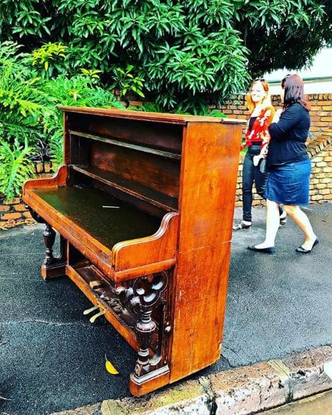 Public piano in Brisbane City, Queensland, Australia