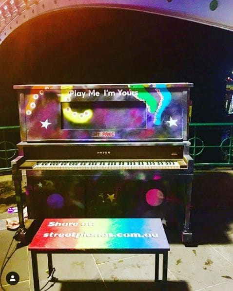 Public piano in Melbourne, Victoria, Australia