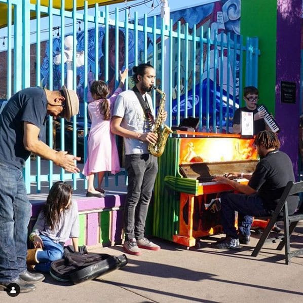 Public piano in Tucson, Arizona, United States
