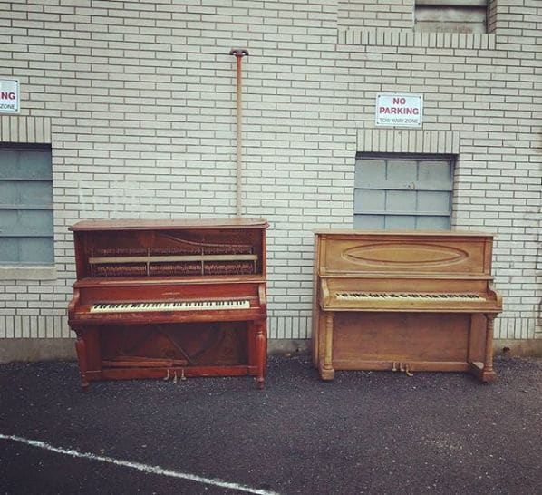 Public piano in Warren County, New Jersey, United States