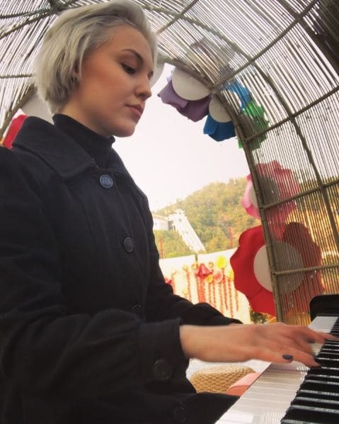 Public piano in Macau, China