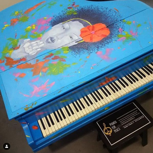 Photo of Pianos For Peace at Giant Peach, Peachtree Street, Brookwood, Atlanta, Fulton County, Georgia, 30363, United States