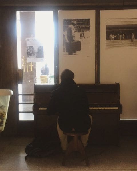 Public piano in Mestre, Veneto, Italy