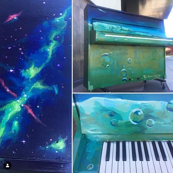 Public piano in Wodonga, Victoria, Australia