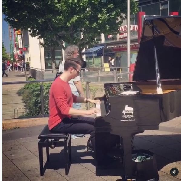Public piano in Stuttgart, Baden-Württemberg, Germany