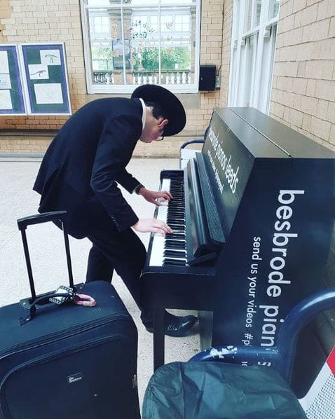 Public piano in York, England, United Kingdom