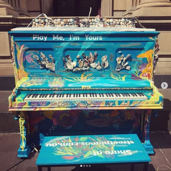 Public piano in Melbourne, Victoria, Australia