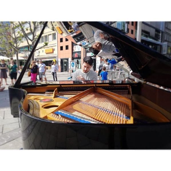 Public piano in Stuttgart, Baden-Württemberg, Germany