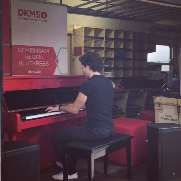 Public piano in Munich, Bavaria, Germany