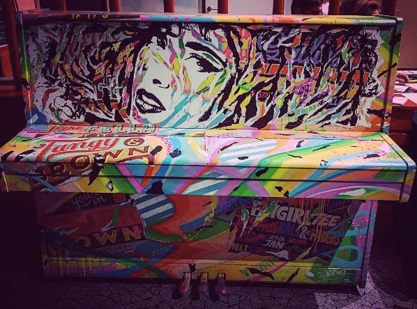 Public piano in Saint-Denis, Ile-de-France, France