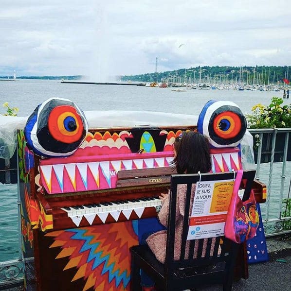 Public piano in Geneva, Geneva, Switzerland