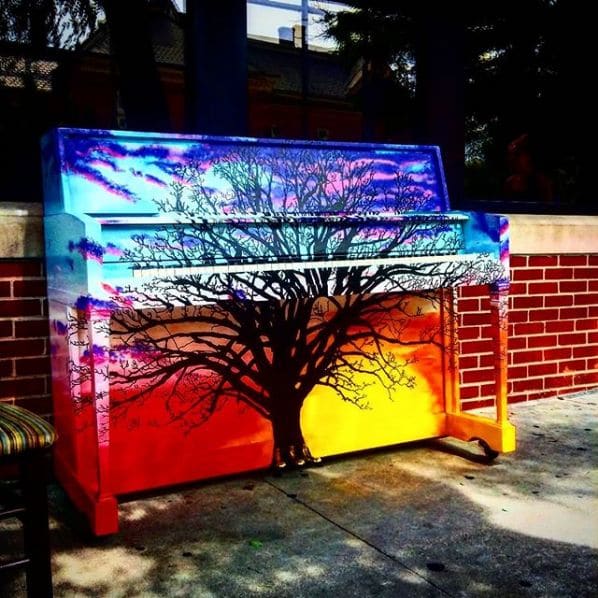 Public piano in Columbia, Missouri, United States