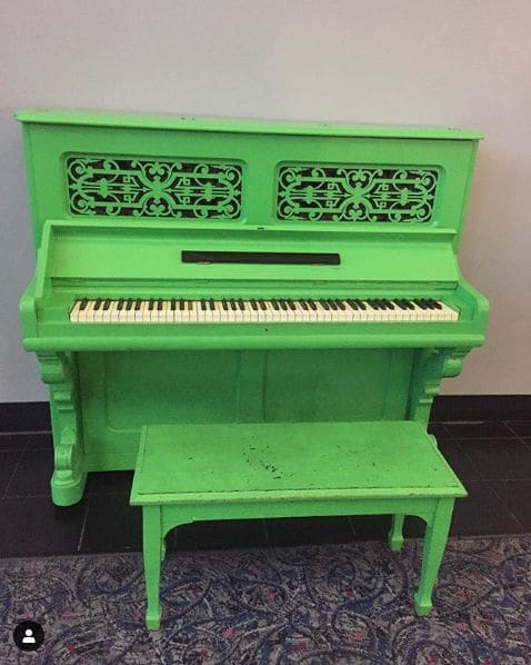 Public piano in Worcester, Massachusetts, United States