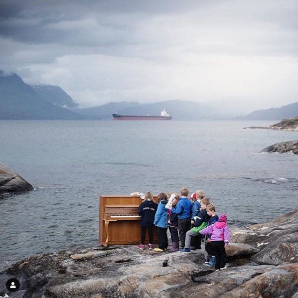 Public piano in Nordland, Norway