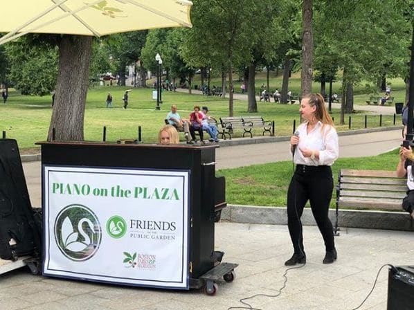 Public piano in Boston, Massachusetts, United States
