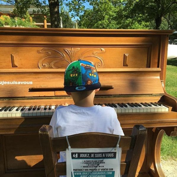 Public piano in Geneva, Switzerland