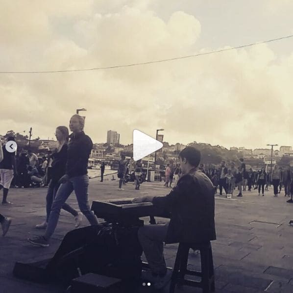 Public piano in Porto, North, Portugal