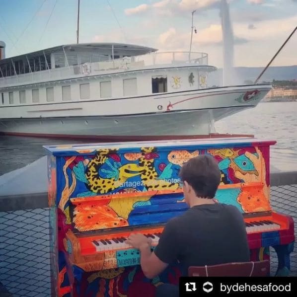 Public piano in Geneva, Geneva, Switzerland
