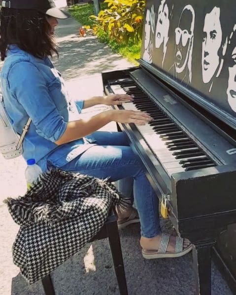 Public piano in Haute-Sanaga, Centre, Cameroon