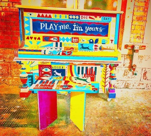 Public piano in Bristol, England, United Kingdom