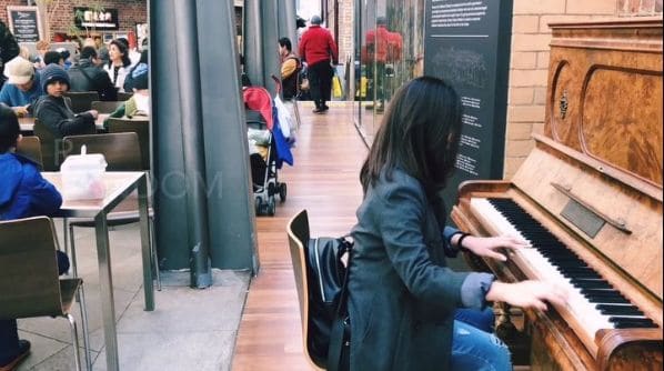 Public piano in Melbourne, Victoria, Australia