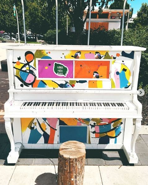 Public piano in Kelowna, British Columbia, Canada