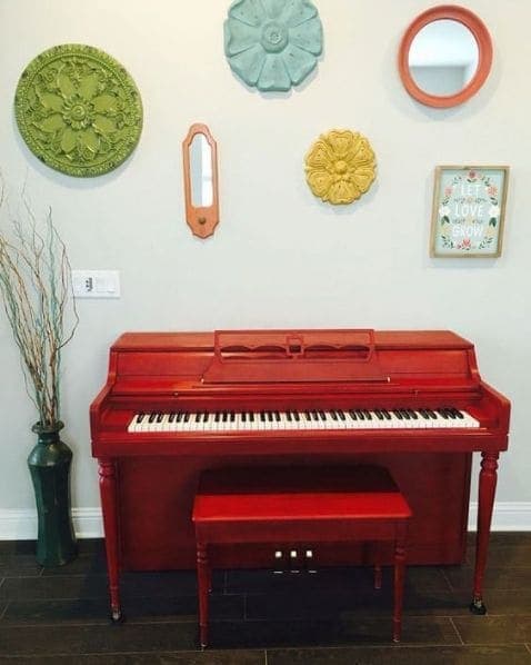 Photo of Knot too shabby at Frisella's Roastery, 179, North Glendora Avenue, Glendora, California, 91741, United States. The color! All of it...the red piano and bright accents.…