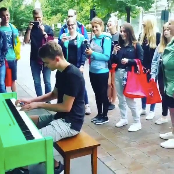 Public piano in Montgomery County, Virginia, United States