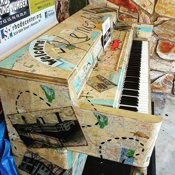 Public piano in Kenosha, Wisconsin, United States