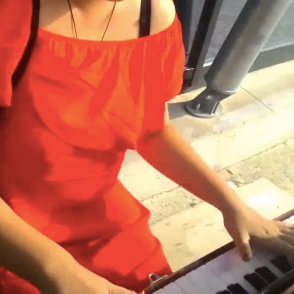 Public piano in Vendée, Pays de la Loire, France