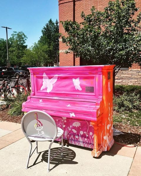 Public piano in Fort Collins, Colorado, United States