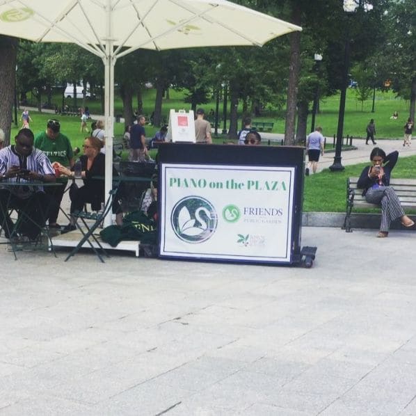 Public piano in Boston, Massachusetts, United States