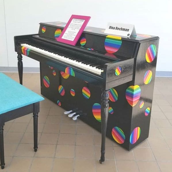 Public piano in Des Moines, Iowa, United States