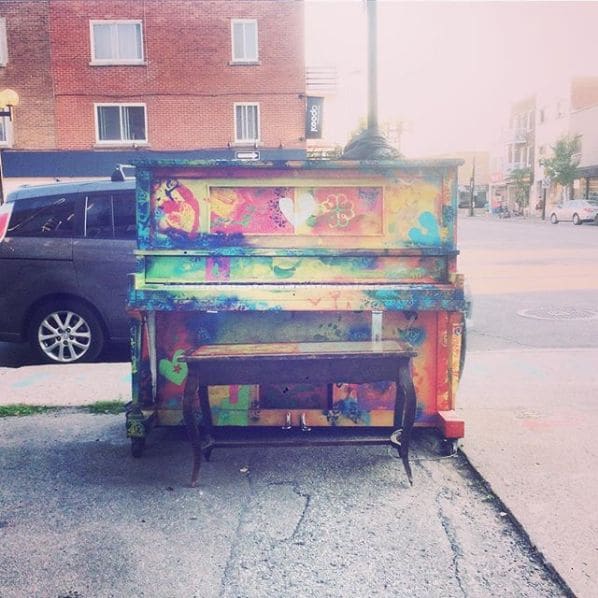 Public piano in Ottawa, Ontario, Canada