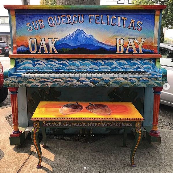 Public piano in Victoria, British Columbia, Canada
