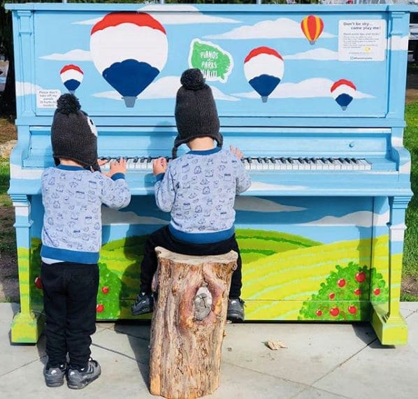 Public piano in Kelowna, British Columbia, Canada