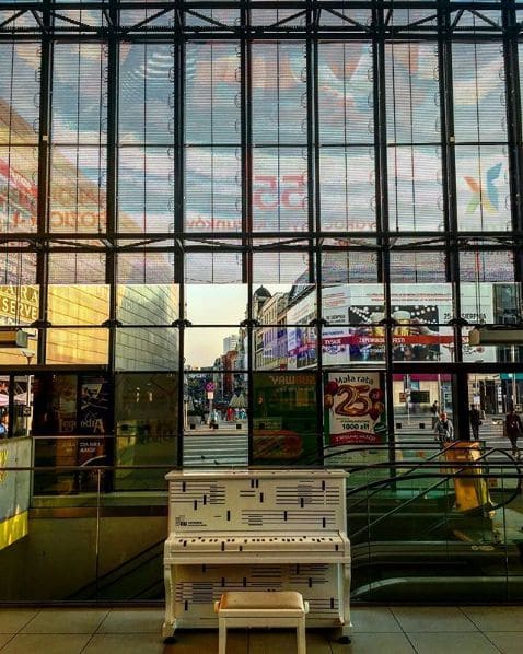 Public piano in Katowice, Silesian Voivodeship, Poland
