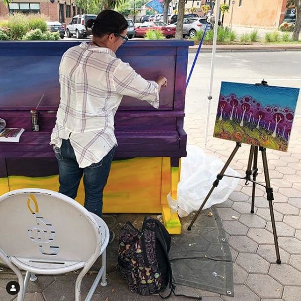 Public piano in Fort Collins, Colorado, United States
