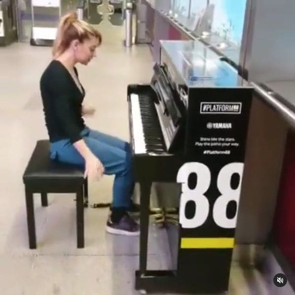 Public piano in London, England, United Kingdom