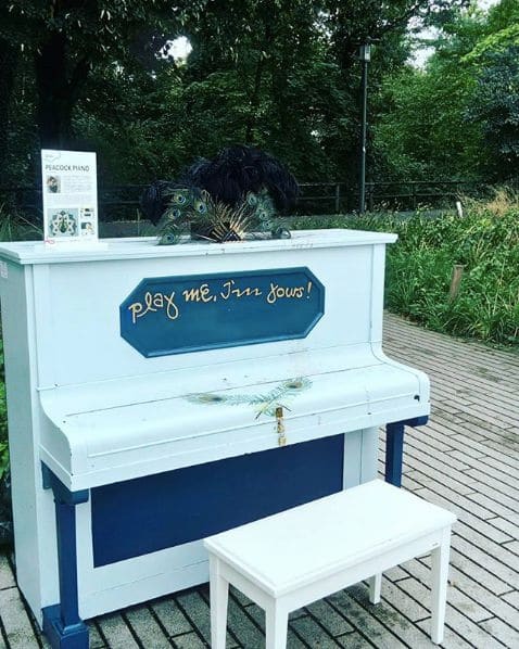 Public piano in Munich, Bavaria, Germany