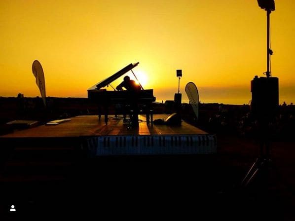 Public piano in Taranto, Apulia, Italy