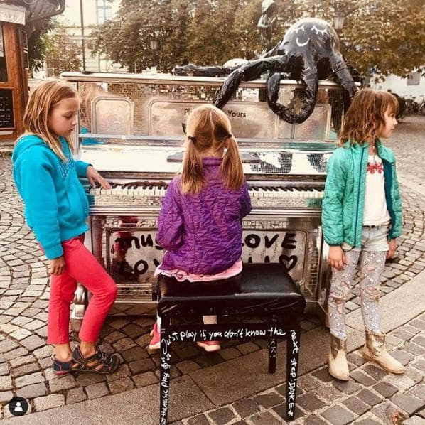 Public piano in Munich, Bavaria, Germany