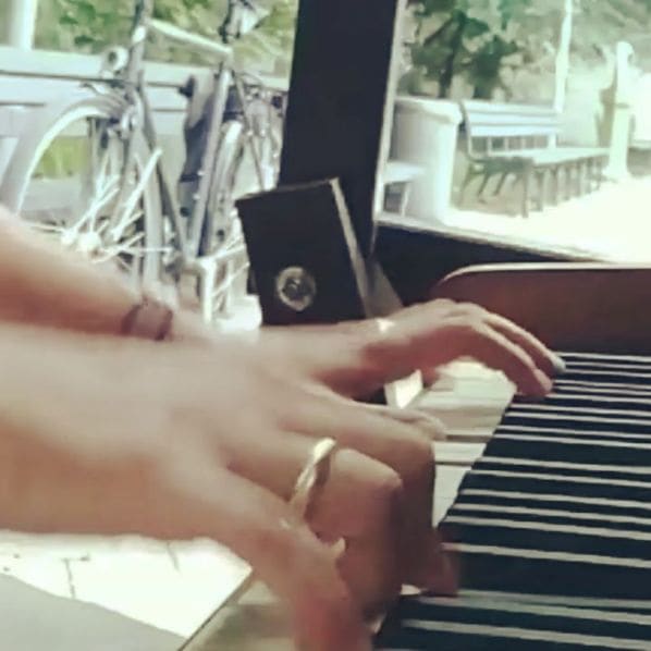 Public piano in Munich, Bavaria, Germany