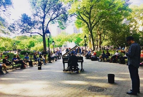 Photo of Washington Square Park at Washington Square Fountain, Washington Square South, Washington Square Village, Manhattan Community Board 2, Manhattan, New York County, New…