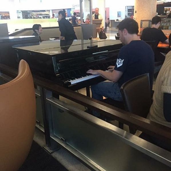 Public piano in San Mateo County, California, United States